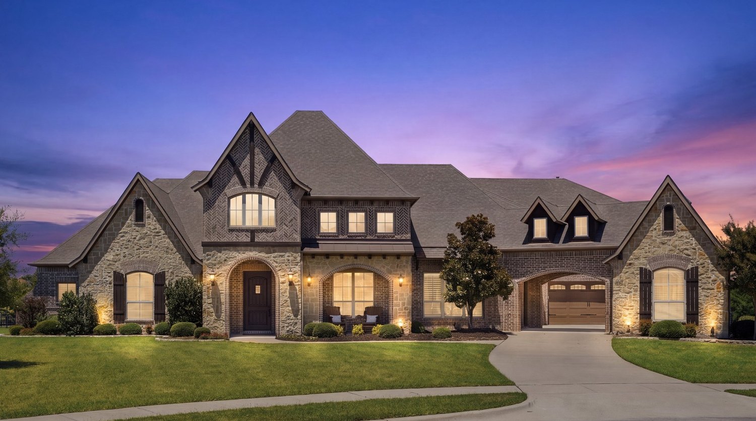 After: the home at twilight