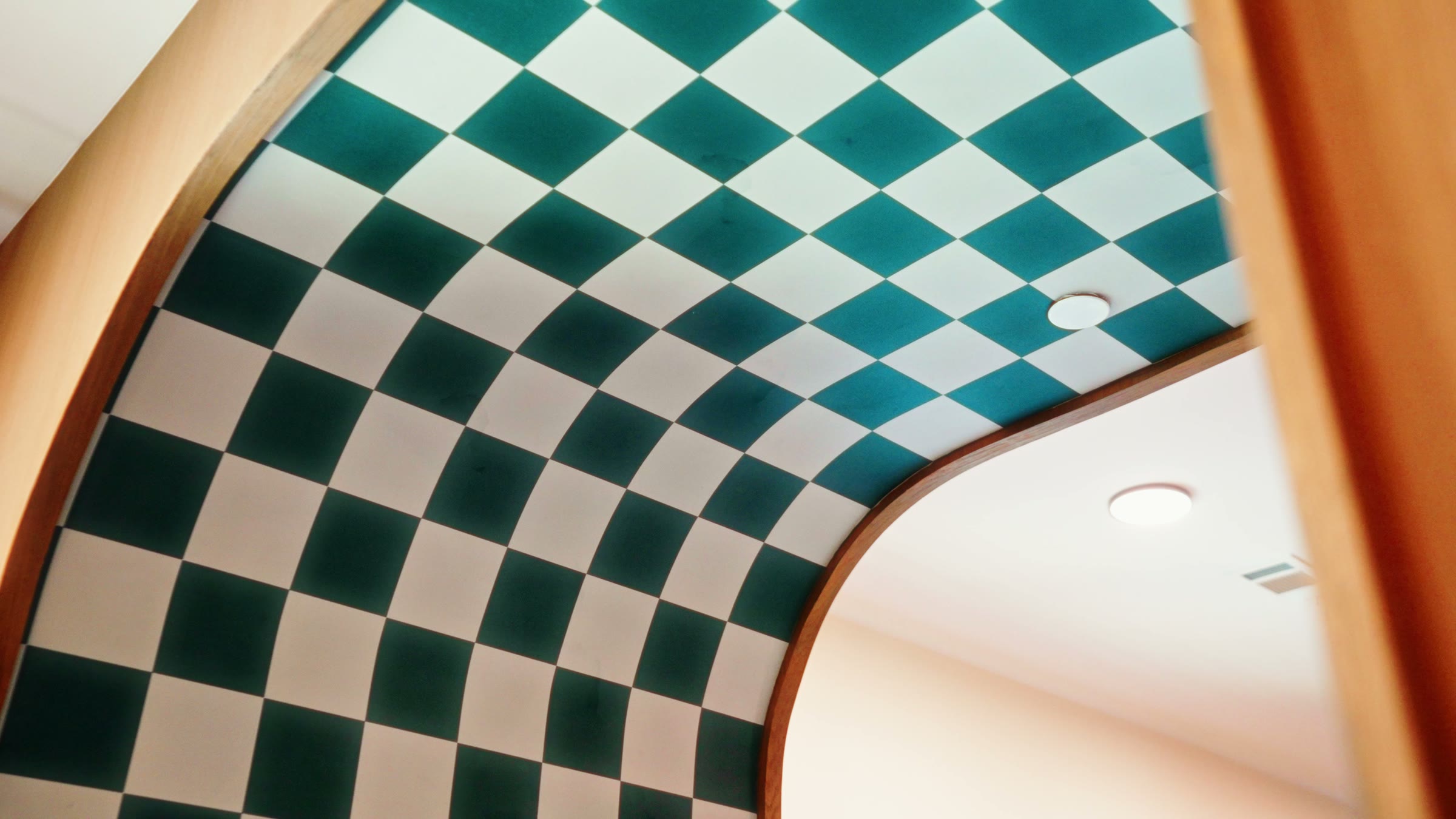 Checkerboard ceiling