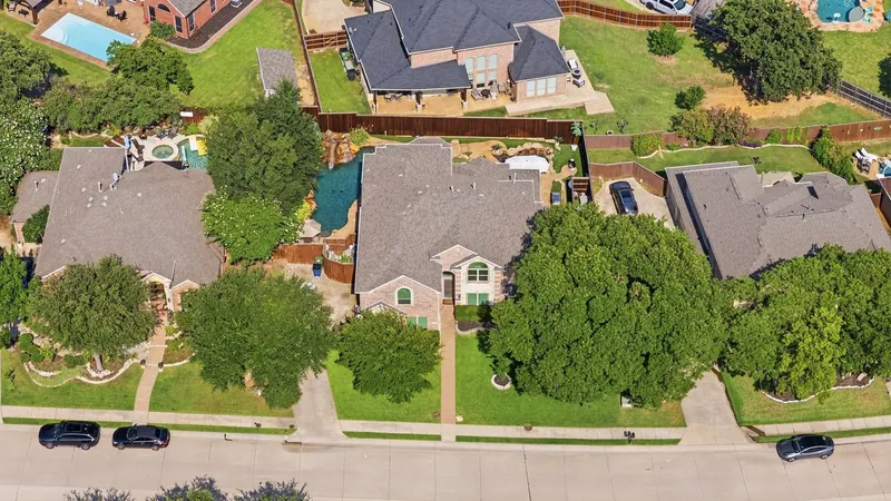 Drone photo of the home
